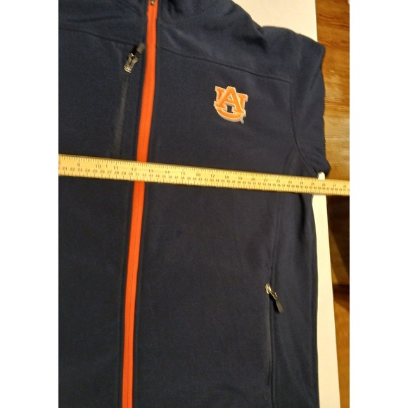 Auburn University Jacket Zip,Fleece Lined,Navy,Orange Trim, Men,Size L,Pre-owned - Picture 12 of 12